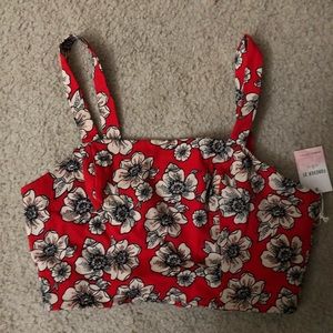 NWT RED CROP TOP